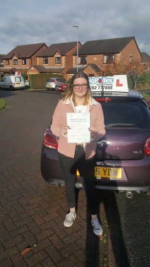 A big congratulations to Laura Jones, who has passed her driving test today at Cobridge Driving Test Centre. First time and with just 1 driver fault.<br />
<br />
Well done Laura - safe driving from all at Craig Polles Instructor Training and Driving School. 🚗😀
