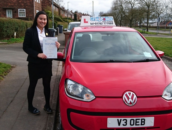 A big congratulations to Leigh Arellano, who has passed her driving test today at Newcastle Driving Test Centre, with just 5 driver faults.<br />
<br />
Well done Leigh - safe driving from all at Craig Polles Instructor Training and Driving School. 😀🚗<br />
<br />
Instructor Debbie Griffin