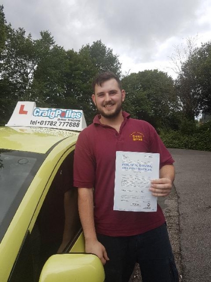A big congratulations to Leon Eaton Leon passed his driving test today at Cobridge Driving Test Centre first time and with just 3 driver faults <br />
<br />
Well done Leon - safe driving from all at Craig Polles instructor training and driving school 🚗😀