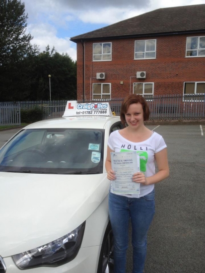 Congratulations to Louise Harrison for passing her driving test 1st time with only 2 driver faults