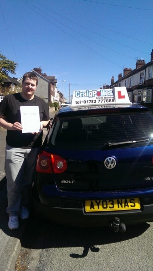 Congratulations to Marc Lyons for passing his driving test today First time and with just 5 driver faults A great drive Marc - well done and safe driving