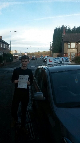 Congratulations to Matty Davis on passing your driving test with our instructor Greg Safe driving