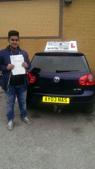 Big congratulations to Mohammed Nastaeen Nadeem for passing his driving test today First attempt and with 5 drive faults Well done Mohammed- safe driving
