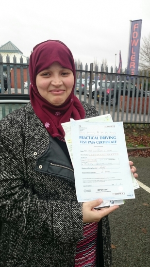 Congratulations to Nada Najmi for passing her driving test today <br />
<br />
A great drive with just 3 driver faults Safe driving Nada