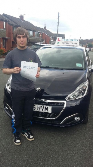 A big congratulations to Niall Sephton Niall passed his driving test today at Newcastle Driving Test Centre with just 1 driver fault <br />
<br />
Well done Niall - safe driving from all at Craig Polles instructor training and driving school 🚗😀