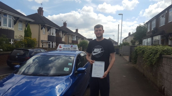 A big congratulations to Oliver Jones Oliver passed his driving test today at Cobridge Driving Test Centre with just 6 driver faults <br />
<br />
Well done Oliver - safe driving from all at Craig Polles instructor training and driving school 🚗😀