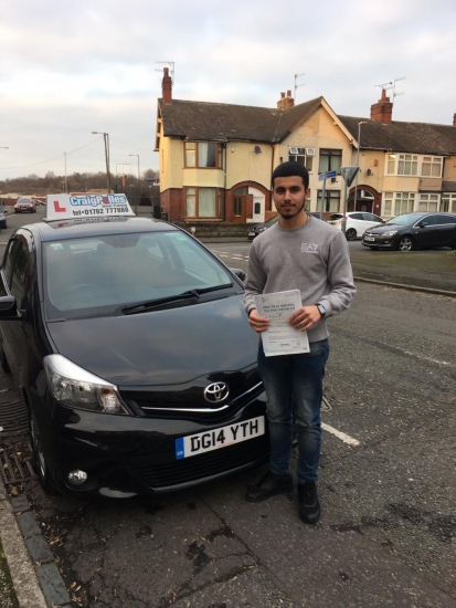 A big congratulations to Mohammad Fayyaz, who has passed his driving test toady at Cobridge Driving Test Centre.<br />
First attempt and with just 6 driver faults.<br />
Well done Mohammad - safe driving from all at Craig Polles Instructor Training and Driving School. :)<br />
Instructor- Saiqa Nawaz 🚗