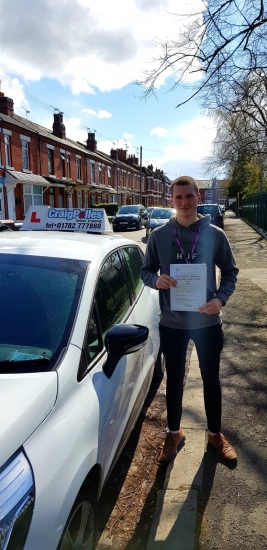 A big congratulations to Patrick Brewer, who has passed his driving test today at Crewe Driving Test Centre, on his First attempt and with just 3 driver faults.<br />
Well done Patrick- safe driving from all at Craig Polles Instructor Training and Driving School. 🙂🚗<br />
Instructor-Greg Tatler