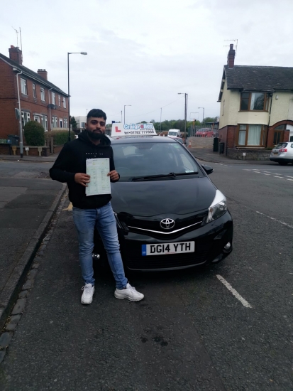 A big congratulations to Sheryal Farooq, who has passed his driving test at Cobridge Driving Test Centre, with 6 driver faults.<br />
Well done Sheryal- safe driving from all at Craig Polles Instructor Training and Driving School. 🙂🚗<br />
Instructor-Saiqa Nawaz