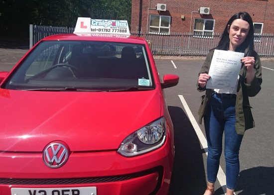 A big congratulations to Sophie Massey, who has passed her driving test today at Newcastle Driving Test Centre, on her First attempt and with just 2 driver faults.<br />
Well done Sophie- safe driving from all at Craig Polles Instructor Training and Driving School. 🙂🚗<br />
Instructor-Debbie Griffin