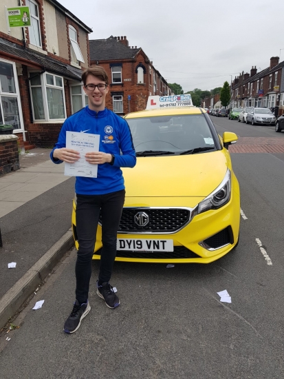 A big congratulations to Josh Green, who has passed his driving test today at Cobridge Driving Test Centre, with just 5 driver faults.<br />
Well done Josh- safe driving from all at Craig Polles Instructor Training and Driving School. 🙂🚗<br />
Instructor-Paul Lees