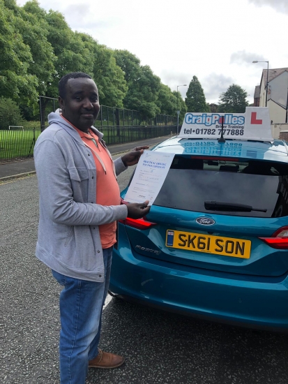 A big congratulations to Ismail, who has passed his driving test today at Cobridge Driving Test Centre.<br />
Well done Ismail- safe driving from all at Craig Polles Instructor Training and Driving School. 🙂🚗<br />
Instructor-Sara Skelson