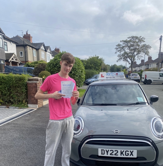 A big congratulations to Branden Lee.🥳<br />
Branden passed his driving test at Cobridge Driving Test Centre. First attempt and with just 6 driver faults.<br />
Well done Branden safe driving from all at Craig Polles Instructor Training and Driving School. 🙂🚗<br />
Driving instructor - Mark Ashley