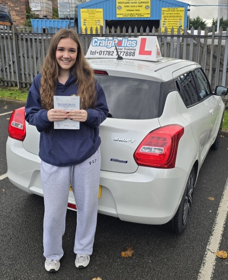 A big congratulations to Daisy Hutchinson.🥳<br />
Daisy passed her driving test today at Newcastle Driving Test Centre. First attempt and with just 1 driver fault.<br />
Well done Daisy safe driving from all at Craig Polles Instructor Training and Driving School. 🙂🚗<br />
Driving instructor-Simon Smallman
