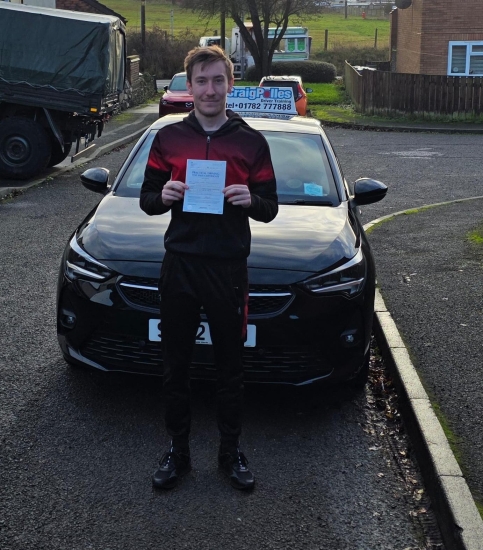 A big congratulations to Jordan Langford.🥳<br />
Jordan passed his driving test today at Cobridge Driving Test Centre. First attempt and with just 5 driver faults.<br />
Well done Jordan safe driving from all at Craig Polles Instructor Training and Driving School. 🙂🚗<br />
Driving instructor-Andrew Crompton