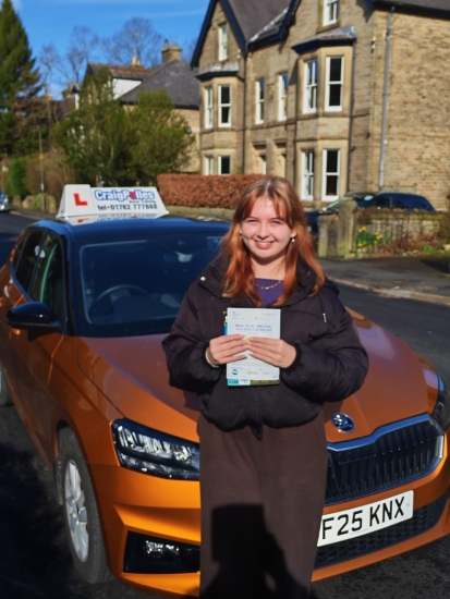 A big congratulations to Ellie Stewart.🥳<br />
Ellie passed her driving test today at Buxton Driving Test Centre, with just 4 driver faults.<br />
Well done Ellie safe driving from all at Craig Polles Instructor Training and Driving School. 🙂🚗<br />
Driving instructor-Mark Breeze