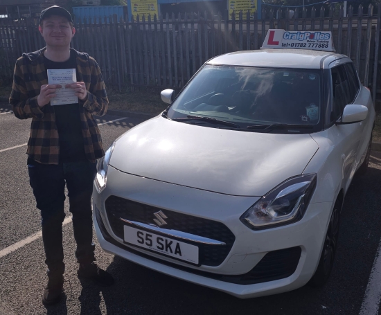 Huge congratulations today to Keaton Bailey.🥳<br />
Keaton has passed his driving test at his first attempt and with just 5 driver faults.<br />
Well done Keaton, safe driving from all at Craig Polles Instructor Training and Driving School. 🙂🚗<br />
Driving instructor-Simon Smallman