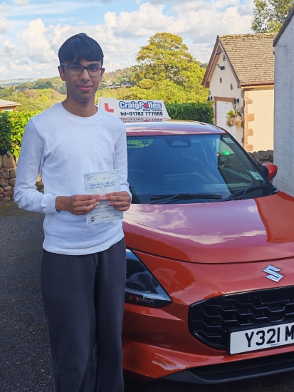 Huge congratulations today to Aryan Jaiswal.🥳<br />
Aryan has passed his driving test at his first attempt and with 8 driver faults.<br />
Well done Aryan, safe driving from all at Craig Polles Instructor Training and Driving School. 🙂🚗<br />
Driving instructor-Mark Breeze