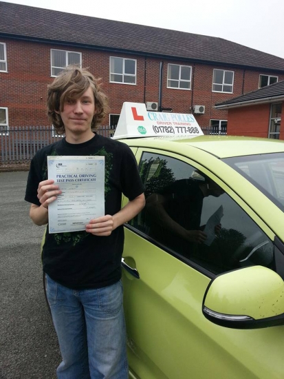 Well done Peter for passing your driving test with only 2 driver faults