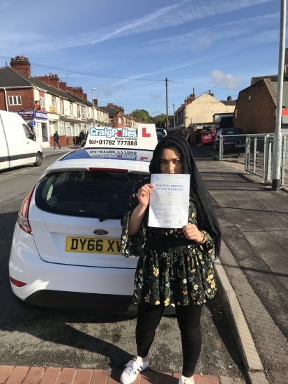 A big congratulations to Radia Bibi Radia passed her driving test at Newcastle Driving Test Centre<br />
<br />
Well done Radia - safe driving from all at Craig Polles instructor training and driving school 🚗😀