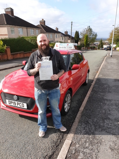 A big congratulations to Lee Vernall, who has passed his driving test today at Cobridge Driving Test Centre, at his First attempt and with just 2 driver faults.<br />
Well done Lee - safe driving from all at Craig Polles Instructor Training and Driving School. 🙂🚗<br />
Instructor-Andy Crompton