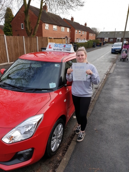 A big congratulations to Alyshia Conroy, who has passed her driving test today at Newcastle Driving Test Centre, at her First attempt and with 6 driver faults.<br />
Well done Alyshia - safe driving from all at Craig Polles Instructor Training and Driving School. 🙂🚗<br />
Instructor-Andy Crompton