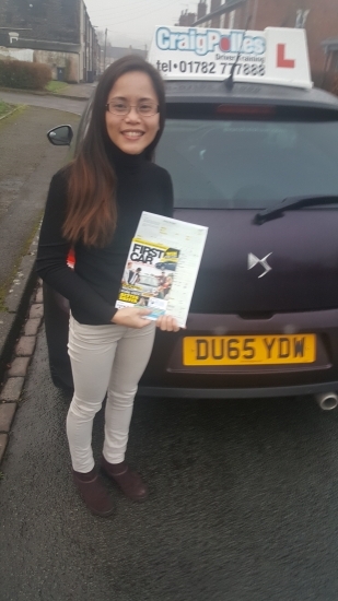 A big congratulations to Rhea Meakin, who passed her driving test today at Cobridge Driving Test Centre, with 7 driver faults.<br />
<br />
Well done Rhea - safe driving from all at Craig Polles Instructor Training and Driving School. 🚗😀