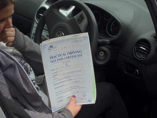 Well done Sadie passed 1st time
