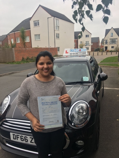 A big congratulations to Jisha Antony Jisha passed her driving test today at Newcastle Driving Test Centre and with just 7 driver faults<br />
<br />
Well done Jisha - safe driving from all at Craig Polles instructor training and driving school 🚗😀