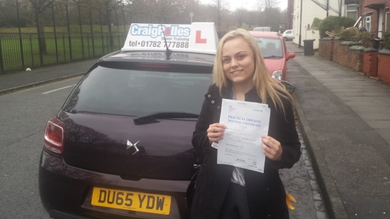 A big congratulations to Shannon Locker Shannon passed her<br />
<br />
driving test today at Cobridge Test Centre First time and with just 3 driver faults <br />
<br />
Well done Shanon - safe driving from all at Craig Polles Instructor Training and Driving School 🚗😃