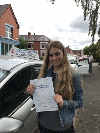 A big congratulations to Vyrnwy Benson, who has passed her driving test toady at Crewe Driving Test Centre,<br />
with just 5 driver faults.<br />
Well done Vyrnwy - safe driving from all at Craig Polles Instructor Training and Driving School. :)<br />
Instructor-Samsul Islam