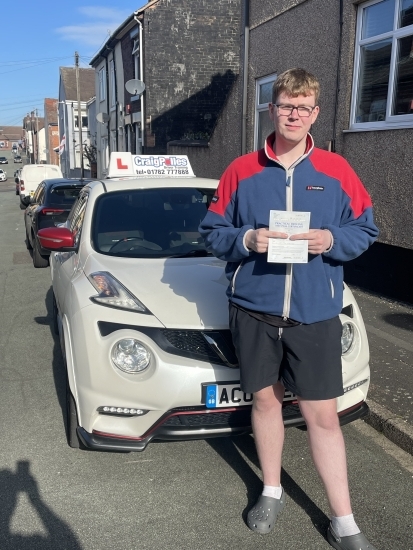 A big congratulations to George Barley.🥳<br />
George passed his driving test today at Cobridge Driving Test Centre. First attempt and with just 4 driver faults.<br />
Well done George safe driving from all at Craig Polles Instructor Training and Driving School. 🙂🚗<br />
Driving instructor-Andrew Corrigan
