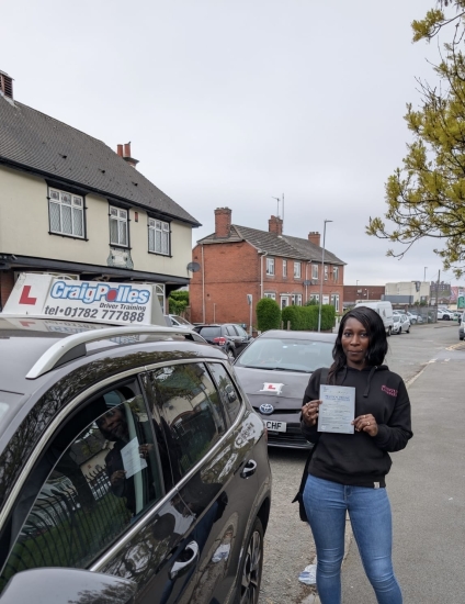A big congratulations to Chloe Brown.🥳<br />
Chloe passed her driving test today at Cobridge Driving Test Centre, with just 4 driver faults.<br />
Well done Chloe safe driving from all at Craig Polles Instructor Training and Driving School. 🙂🚗<br />
Driving instructor-Jamie Lees