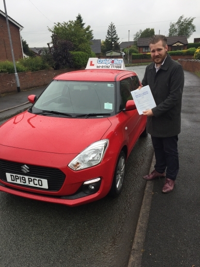 A big congratulations to Simon Frain, who has passed his driving test today at Newcastle Driving Test Centre, with 6 driver faults.<br />
Well done Simon- safe driving from all at Craig Polles Instructor Training and Driving School. 🙂🚗<br />
Instructor-Andrew Crompton