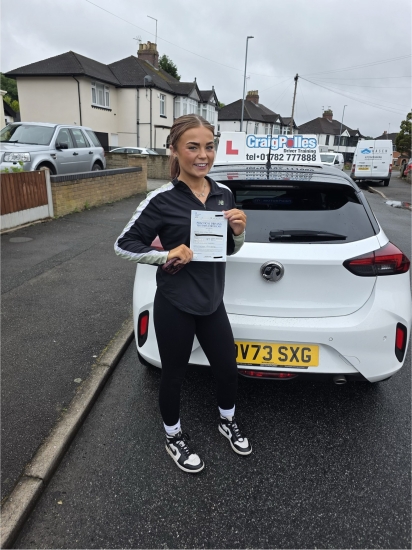 Huge congratulations today to Ellie Jones.🥳<br />
Ellie has passed her driving test today with just 2 driver faults!<br />
Well done Ellie safe driving from all at Craig Polles Instructor Training and Driving School. 🙂🚗<br />
Driving instructor-Dave Wilshaw