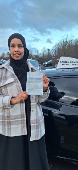 Ayana Abdulkadir from Kilmarnock passed her driving test at Irvine Driving Test Centre with ONLY TWO DRIVING FAULTS.A very well deserved pass for Ayana who gave 100% to every lesson and was fully ready to drive independently during her test and beyond.Ayana is an outstanding example of persistence, patience and perseverance.