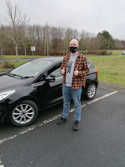 James Brown from Kilmarnock passed his driving test at Irvine Driving Test Centre with only one driving fault. This fault occurred at the end of the test so throughout most of his drive James accrued no faults at all! His driving examiner commented that it was an excellent drive. Even although James suffered, as a lot of people have, with delays due to Covid19, he really showed up at every lesson 