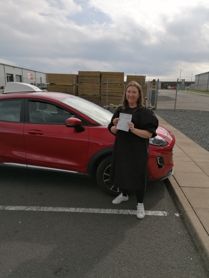 Claire O´Gallagher from Prestwick performed brilliantly at Ayr Driving Test Centre passing her driving test FIRST TIME with only 1 driving fault!!<br />
Not only that, but she did it on a very busy Good Friday morning in Ayr town centre!<br />
Claire has clearly demonstrated how taking responsibility for her own learning and putting in the required hours and effort produces a result every learner driv