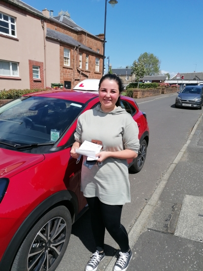 Brogan Courtney from Galston passed her driving test at Cumnock test centre FIRST TIME! Brogan experienced many setbacks completely out of her control during her training. However, she decided that given the current test waiting times she had to do her very best to reach the required standard to sit the test. Through booking extra lessons, putting in a huge amount of effort and adopting a 'can do