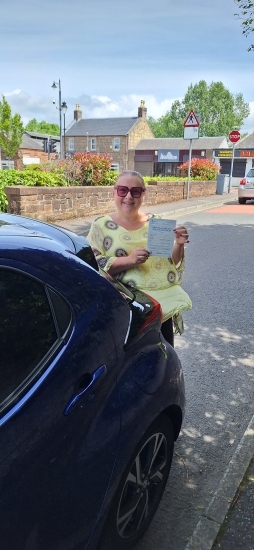 Janice Reid from Kilmarnock passed her driving test FIRST TIME at Cumnock driving test centre.<br />
Janice took a committed approach to learning to drive. She tried her absolute best in every lesson, bought a car to practice in and put in as many miles as she could.<br />
Then she went for the test when she was fully prepared.<br />
The result speaks for itself.