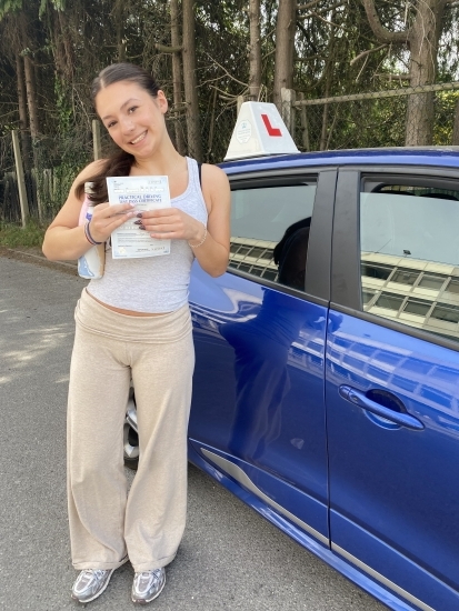 Diana helped me pass my driving exam first time! She is an amazing instructor, who is patient and really helped me to build confidence on the roads I would highly recommend her to anyone learning how to drive!!