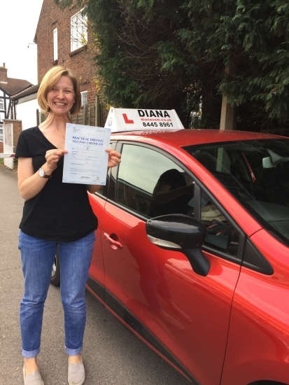 Well done Sarah-You did it H will love<br />
<br />
Her mum driving X