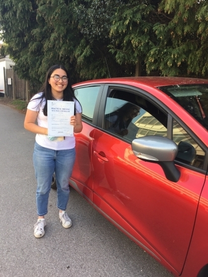 Julia passed on her first attempt with Diana<br />
Well done Julia fantastic 👍good luck at uni x<br />
<br />
Diana is a fantastic teacher, her dedication and commitment shines though. The feedback she gave was very relevant, detailed and clear. I would highly recommend her. Diana, thank you for teaching me how to drive safely and well!