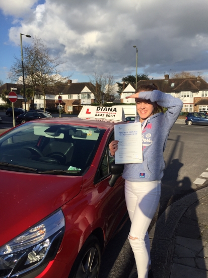 Well done Lauren 4 minors in Barnet<br />
<br />
Enjoy driving