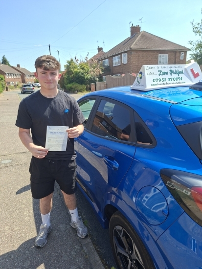Congratulations to Alfie who Passed his Automatic Driving Test this afternoon at Colchester in #bumble <br />
So pleased for this young man who has put in every effort to reach this goal and his excitement at the end said it all, proving the point again... put in the effort... reap the rewards.<br />
Bare in mind the feedback given and as we were saying take the time to get used to your car, enjoy the freed