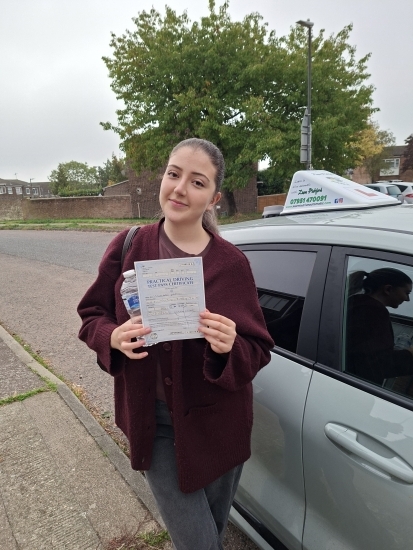 Congratulations to Sarrah who Passed her Automatic Driving Test this morning at Colchestwr in #bumble with a fantastic drive 👌<br />
So pleased for this young lady who had a perfect drive... Zero faults... Clean sheet making getting up at silly o&acute;clock this morning well worth it.<br />
Its been an absolute pleasure to belp achkeve this goal, now to keep those standars up, enjoy a bit of car shoppin