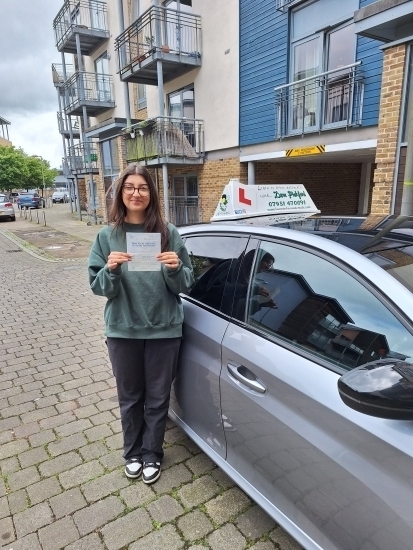 Congratulations to Zuhal who Passed her Automatic Driving Test this morning at Colchester in #Bumble with a great drive 👌<br />
It´s been an absolute pleasure to teach this young lady and will miss our lessons but I´m so pleased for her, keeping those nerves nicely under control and achieving this personal goal even if mum n dad didn´t no today was Test day 😂<br />
Stay safe and keep