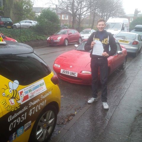 Congratulations to Will who passed his Automatic Driving Test this morning at Norwich MPTC in ‪#‎Bumble‬<br />
<br />
Well done matey itacute;s been an absolute pleasure bare in mind the feedback given as Iacute;m sure you will and remember to Stay Safe out there<br />
<br />
We even managed to get your car in the pic lol enjoy<br />
<br />
wwwlearntodriveautomaticcom