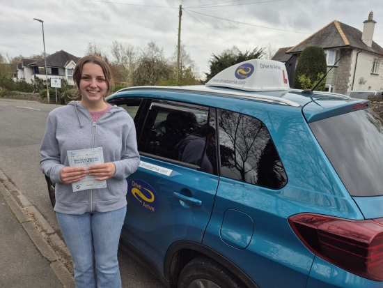 A big well done, to Jasmine who passed her test today first time, with a great drive. Congratulations and enjoy your new freedom. Stay safe and thanks for choosing Drive to Arrive.