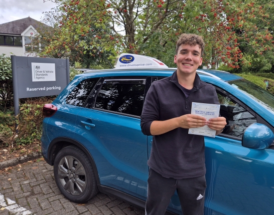 A big congratulations to Ethan who passed his test today, first time, with a great drive. Stay safe and enjoy your new car and independence. See you soon for your motorway lesson.